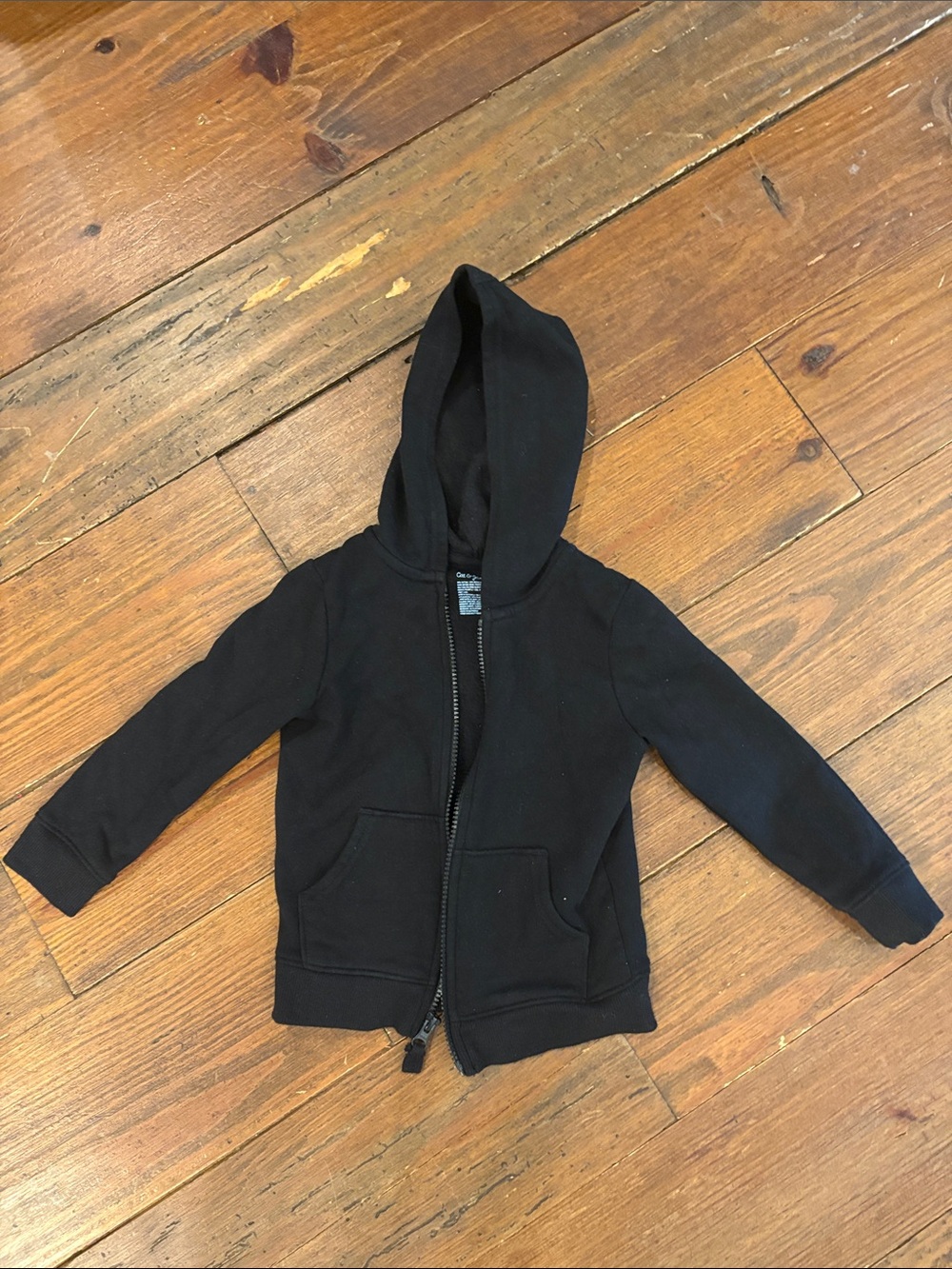 Cat & Jack Black Kids Hooded Zip Jacket